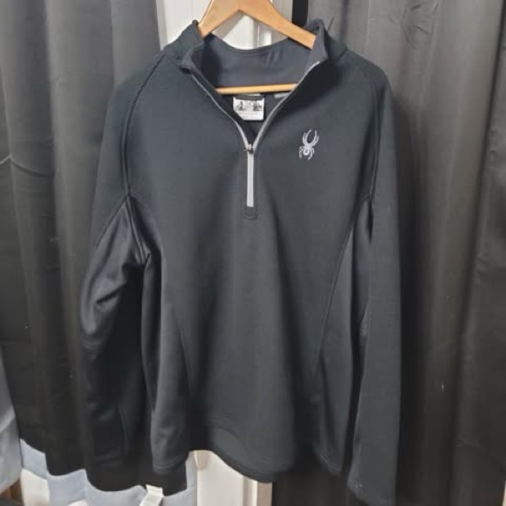 Spyder Men's Black Half-Zip Performance Pullover